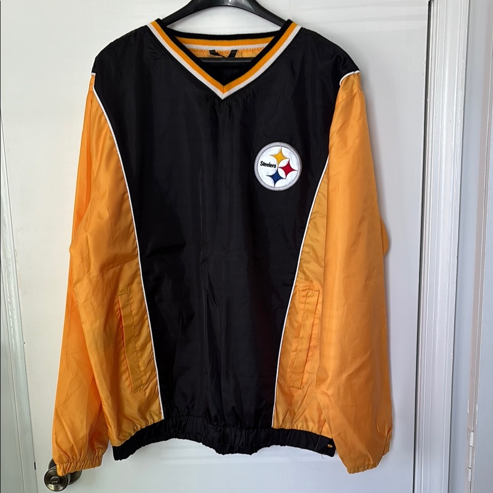 NFL Pittsburgh Steelers Mens Large Pullover Nylon Jacket